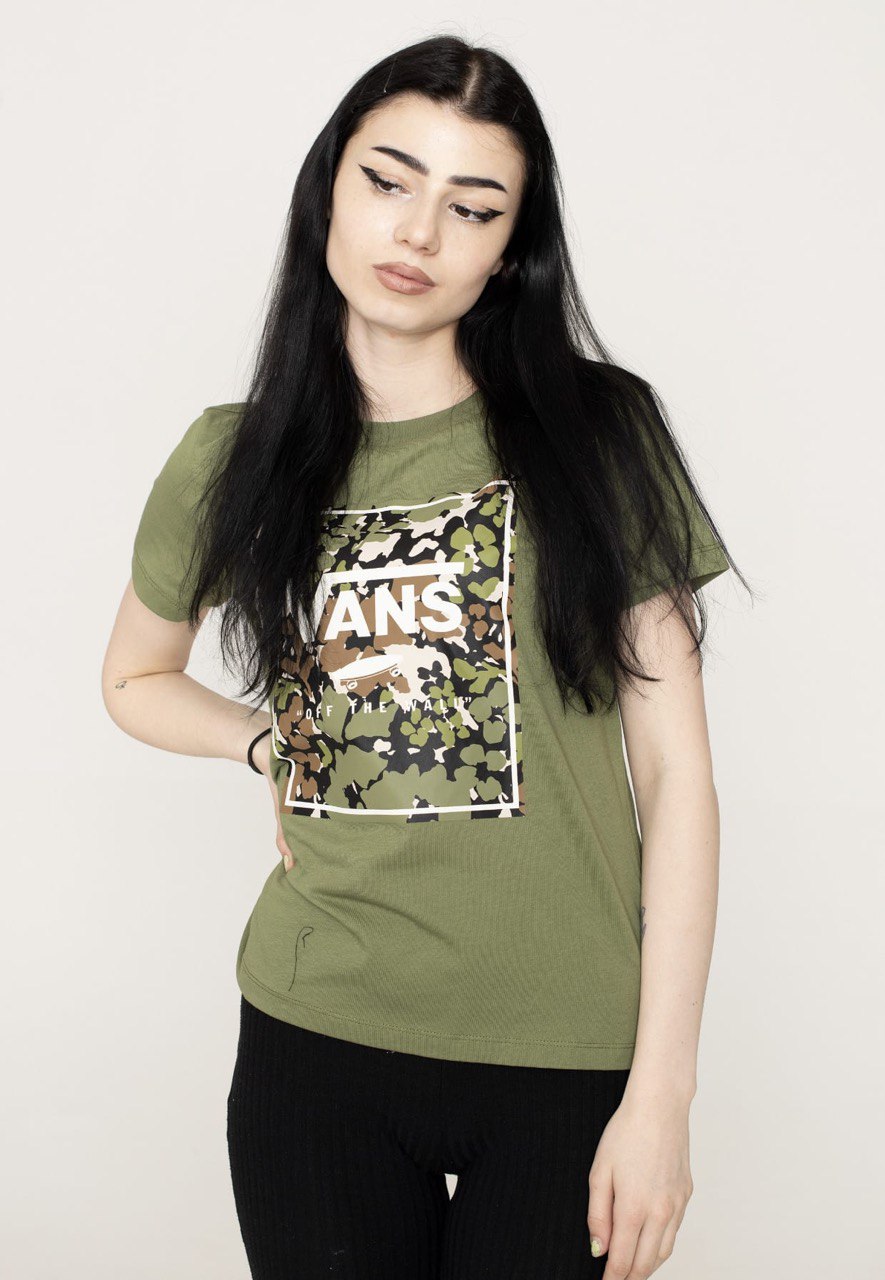 T -SHIRT VANS CAMO WASH BOX FILL CREW